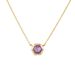 Women's Jewelry 925 Sterling Silver Hexagonal Amethyst Zircon Pendant Necklace Light Luxury Ins Simple Geometric Colored Gem Clavicle Chain_ipsvogv.com