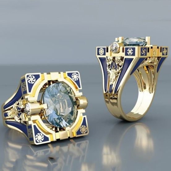 Beidi Square With Round Haoshi Ring For Men_ipsvogv.com