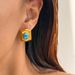 Hot Sale Real Gold Electroplated Titanium Steel Polished Lake Blue Natural Stone Earrings_ipsvogv.com