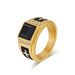 Diamond cross gem titanium steel ring men's personality retro hip hop trendy ring finger jewelry_ipsvogv.com