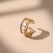 Multi Layered Heart-shaped Diamond Set Open Women With A And Cool Design Sense. Joint Tail Ring For Fashionable Rings_ipsvogv.com