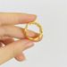 Gold Plated Men's Cuban Matte Chain Open Ring Fashion Trend Jewelry_ipsvogv.com