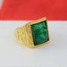 ring, Big Men's Ring With Adjustable Opening, Set In Nansha Gold For A Long Time Without Fading_ipsvogv.com