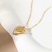 S Sterg Sier LOVE Natural Mother Shell Simple Pendant Necklace_ipsvogv.com