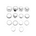 New 14 Piece Diamond Butterfly Flower Set Ring For Women_ipsvogv.com
