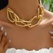 Fashion OL women's necklace, personalized hip-hop style, exaggerated metal design, niche long collarbone chain_ipsvogv.com