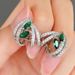 Cao Shi Ruili Magazine OL Geometric Zircon Women's Versatile Fashion Style Earrings_ipsvogv.com