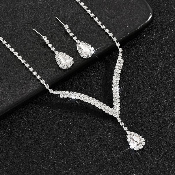 2024 Fashion Jewelry Set: Sparkling Diamond Necklace, Earrings, Studs, Bracelet, And Ring_ipsvogv.com