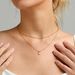 Brass Gold Plating Simple And Fashionable Zircon Pendant Ladies Double Layer Necklace_ipsvogv.com