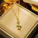 Hip Hop Punk Style Jewelry For Female Niche Design, Zirconia Animal Shaped Snake Element Necklace Pendant_ipsvogv.com