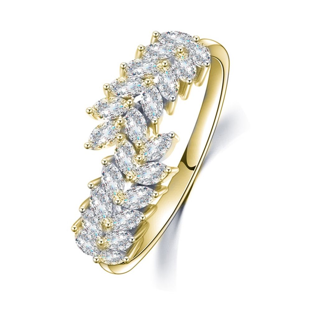 Cao Shi's Niche Design, High-end Feel, Instagram Fashion, Versatile Index Finger Copper Gold-plated Wheat Ear Ring,_ipsvogv.com