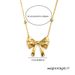 New Titanium Steel Bowknot Layered Versatile Elegant Design Clavicle Chain Internet Celebrity Trendy Necklace_ipsvogv.com