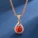 New 3-carat Pomegranate Red Zircon Champagne Gold Jewelry Colorful Treasure Pendant Women's Light Luxury High Grade Ring_ipsvogv.com