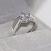 Fashion Eight Arrows and Eight Hearts Female Engagement Ring White Gold Plated with Zircon Accessories_ipsvogv.com