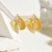 Women’s Jewelry Set Fashion New Women's Earrings Personality Fan Shaped Design Simple Ear Buckle Versatile Striped Double Layer Niche Earrings_ipsvogv.com