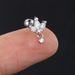 Unisex New fashion piercing ear bone studs female zircon pendant screw screw mini ear studs earrings_ipsvogv.com