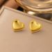 New Hollow Line Design Peach Light Luxury And Niche Lace Patterns, Titanium Steel Heart Earrings, Jewelry_ipsvogv.com