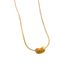 Full Body 【 Titanium Steel 】 Twisted Bean Personality Extremely Simple Wind Furnace Real Gold Necklace Female Ins 【 】_ipsvogv.com