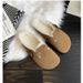 Women's Shoes 2024 autumn and winter new large size slippers for women with flat belt buckle slippers for outdoor wear one piece 45 size_ipsvogv.com