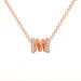 Gold Inlaid Transfer Bead Pendant Collarbone Chain, Threaded Rotating Full Dia Small Waist Necklace_ipsvogv.com