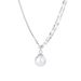 Difeng 999 Foot Silver Patchwork Pearl Necklace For Women, Niche Ins, Light Luxury Style Collarbone Chain,_ipsvogv.com