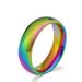 Stainless steel vacuum plated colorful glare color titanium steel ring ring genderless neutral rainbow hand jewelry_ipsvogv.com
