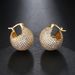 Unisex popular full diamond ball earrings for women with micro inlaid zircon trendy hip hop ear buckles new earrings_ipsvogv.com