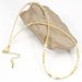 Cross 2mm Yellow Crystal Zircon Freshwater Pearl Bracelet Necklace Female Clavicle Chain Ins Fashionable Simple_ipsvogv.com