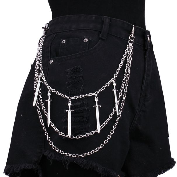 Jewelry Long Sword Pendant Waist Multi Layer Metal Body Chain Sexy Accessories_ipsvogv.com