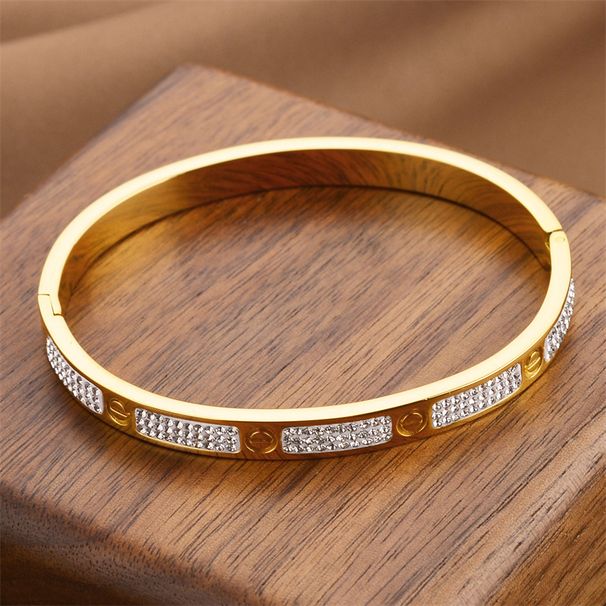 Kaga Man Tian Titanium Steel For Women's Light Fashion Colorless Female Bracelet Jewelry_ipsvogv.com
