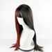 wig female long straight hair air bangs two color yin and yang head Halloween cos chemical fiber wig set_ipsvogv.com