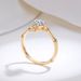 S925 Silver Moissanite Ring Female New Fashion 1ct Four Claw Twisted Arm Bamboo Champagne Color Genuine Diamond Ring_ipsvogv.com