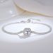 Sterling Silver Bracelet For Women Classic Colored Gemstone Square Diamond Chain Bracelet Fashion Pink Diamond Yellow Diamond Square Bracelet_ipsvogv.com
