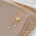 【 Full Body Titanium Steel 】 Threaded Butterfly Tassel Furnace Genuine Gold Necklace For Women Instagram, Internet_ipsvogv.com