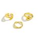 Ins Liquid Lava Metal Curved Female Folded Smooth Hug Open Ring Set_ipsvogv.com