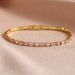 FEEHOW White Pink Zircon Bracelet, Simple And Small, High End, Versatile, Full Dia, Colorful Handicraft For Women_ipsvogv.com