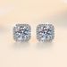S925 Sterling Silver Earrings For Women Moissanite Earrings Square Simple Fashion Square Earrings_ipsvogv.com