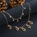 Fashionable Shell Creative Diamond Layered Necklace_ipsvogv.com