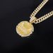 Unisex Alloy Necklace Men And Women's Last Supper Pendant Hip Hop Personality Fashion Rap Diamond Pendant_ipsvogv.com