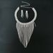 Bridal Jewelry Dia Long Tassel Earrings Set, Fashionable Rhie Necklace And Earrings, Two Pieces_ipsvogv.com