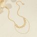 French Retro Geometric Necklace - Gold Plated Stainless Steel Clavicle Chain (Hip Hop Style)_ipsvogv.com
