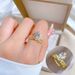 【 Real Gold 】 Crown Love Full Diamond With Adjustable Opening, Simple Handmade Ring, Couple's Pair Ring_ipsvogv.com