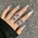 zircon Design A Niche High-end Of Honeycomb Opening For Women's Light Luxury Hollow Out Nine Purple Fire Free Ring_ipsvogv.com