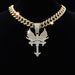 Hot Selling Personality Wing Pendant Cuban Unisex Niche Versatile Jewelry Chain Necklace_ipsvogv.com