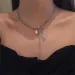 T20 Titanium Steel Non-fading Pendant Necklaces ing Style Cold Wind Temperament Clavicle Simple Chain Girls' Gift_ipsvogv.com