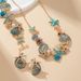 Beach Style Alloy Rhinestone Ocean Starfish Bracelet Shell Necklace Suitable For Women To Wear On Beach Vacations_ipsvogv.com