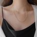 Plain Snake Bone Female Non Fading Universal Wearable Pendant Necklace, Rose Gold Chain, Titanium Steel Bare Chain_ipsvogv.com
