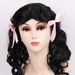 Children's Day Halloween Christmas girl performance cos princess black hair braided long curly hair_ipsvogv.com
