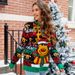 Women's Clothing casual Christmas snowman pullover sweater autumn and winter cartoon alpaca Christmas sweater_ipsvogv.com