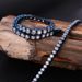 New Titanium Blue Chain Hip-Hop Jewelry Unisex Single Row Stone Stainless Steel Tennis Bracelet_ipsvogv.com